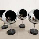Series of 4 wall lights eye ball XL by Staff Leuchten years 60/70