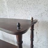 Vintage turned wood wall shelf