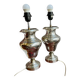 Pair of silver-plated metal lamps produced by Christofle - 1950s design