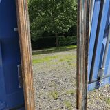 Rectangular polychrome teak mirror