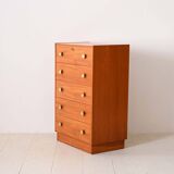 Retro chest of drawers with metal handles