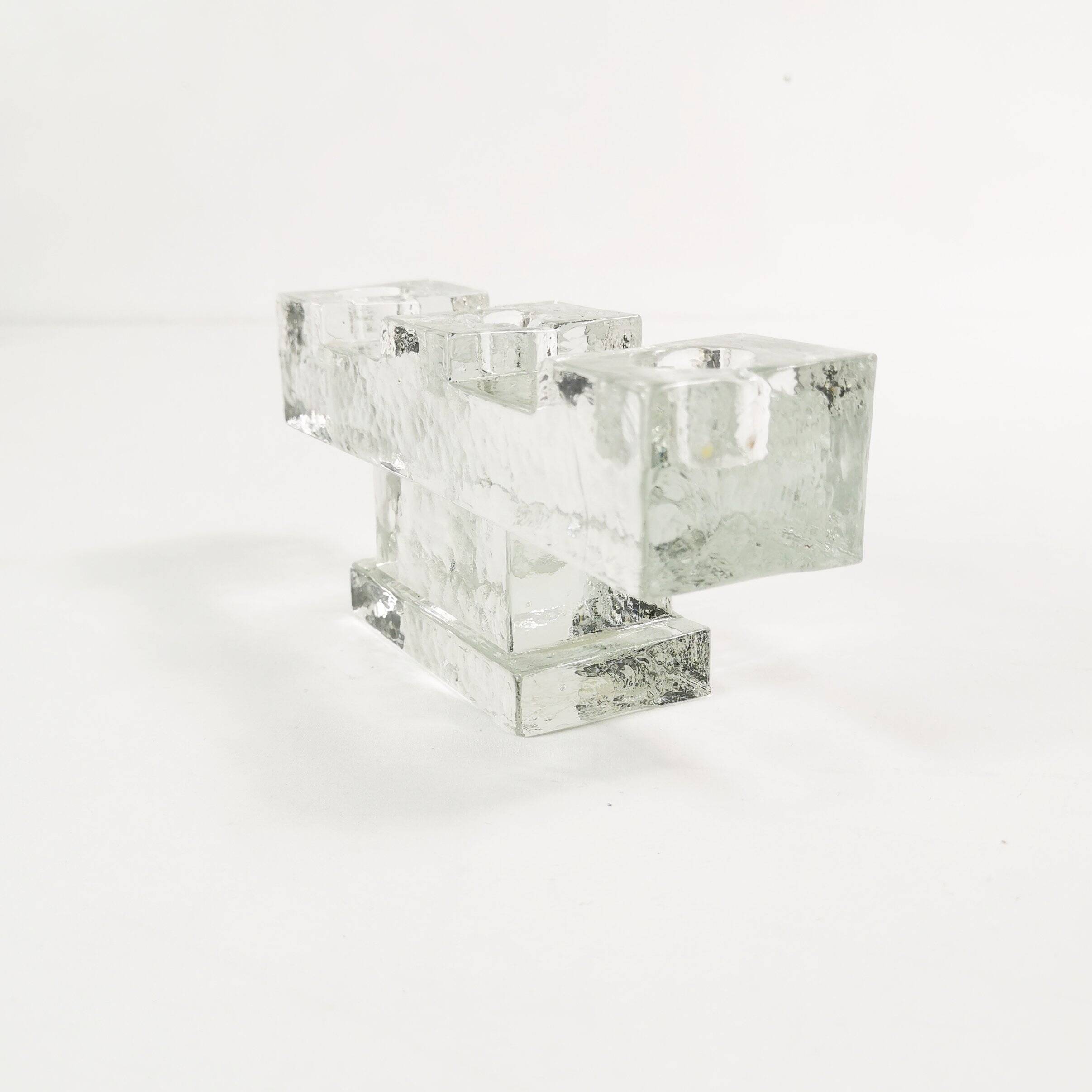 Glass, monumental candlestick, Germany 1960s