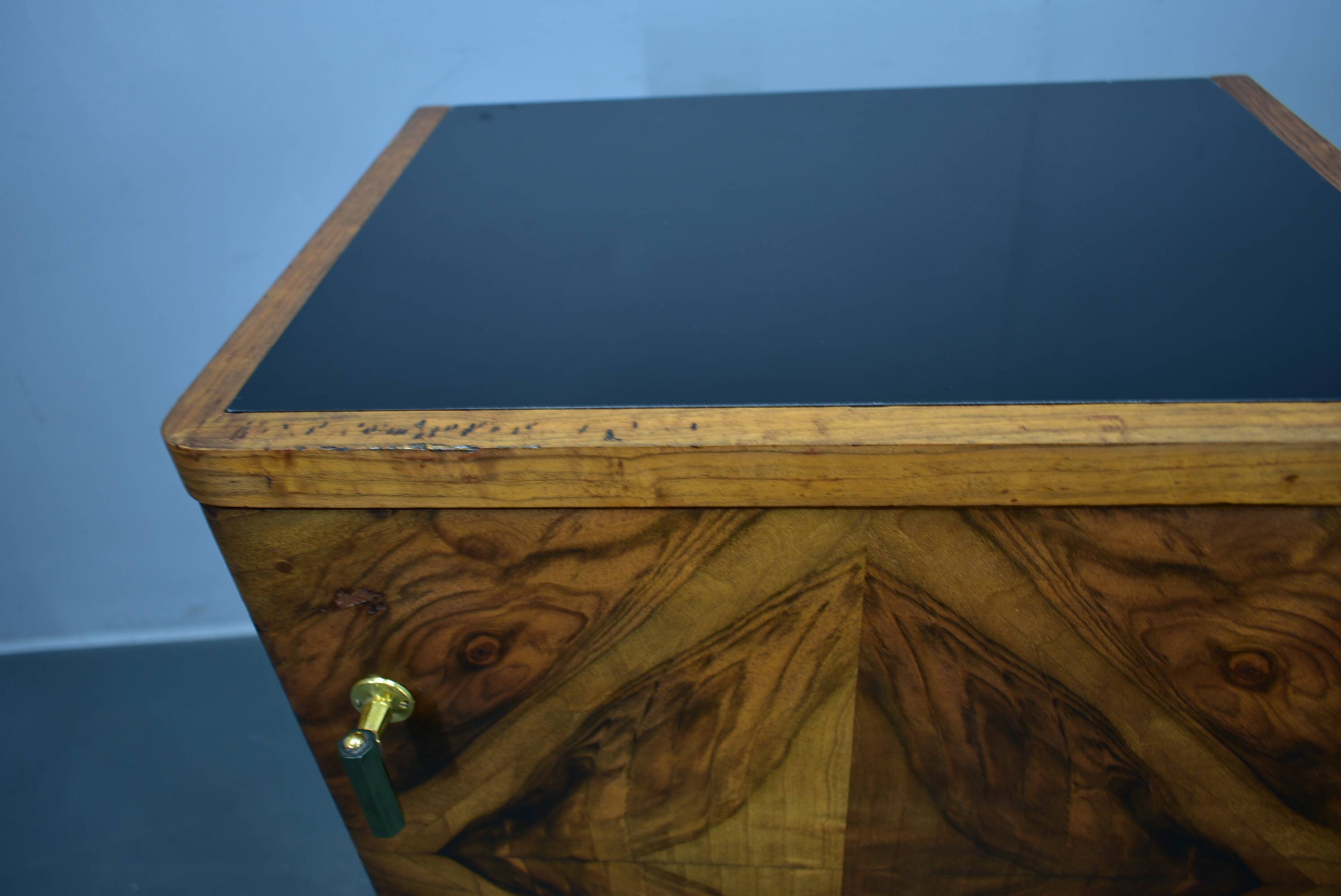 1932s pair of art deco bedside tables, Czechoslovakia