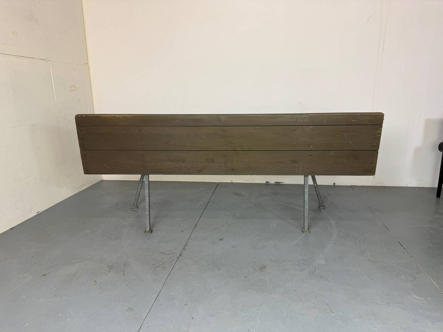 Banc Moderniste en Bois et Acier par Dom Hans van der Laan, 1965