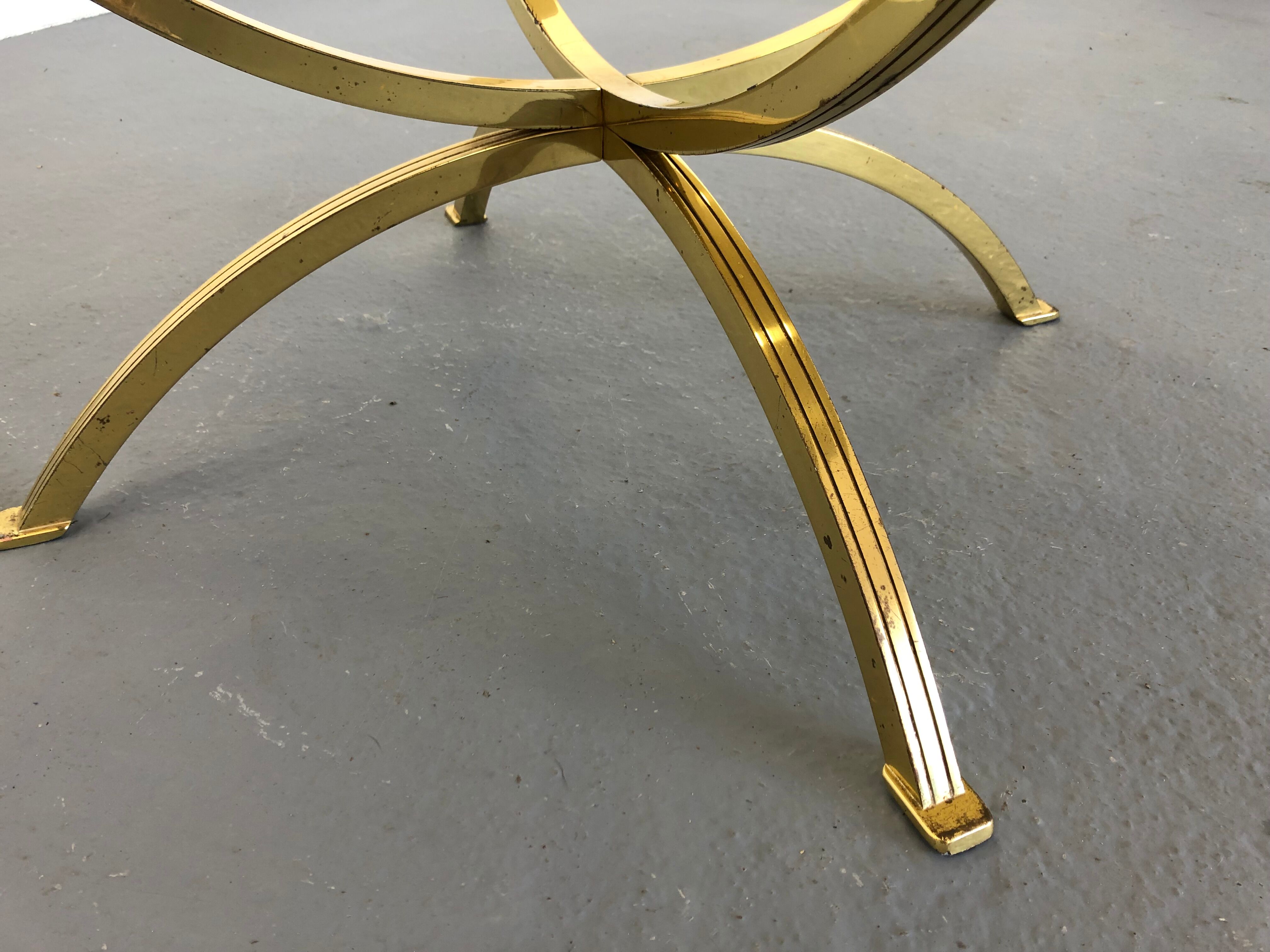 Brass and Smoked Glass Coffee Table,1970s
