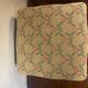 Antique napoleon lll style footrest blackened wood and cross stitch embroidery