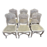 Set of 6 Louis XV style caned chairs - Regency