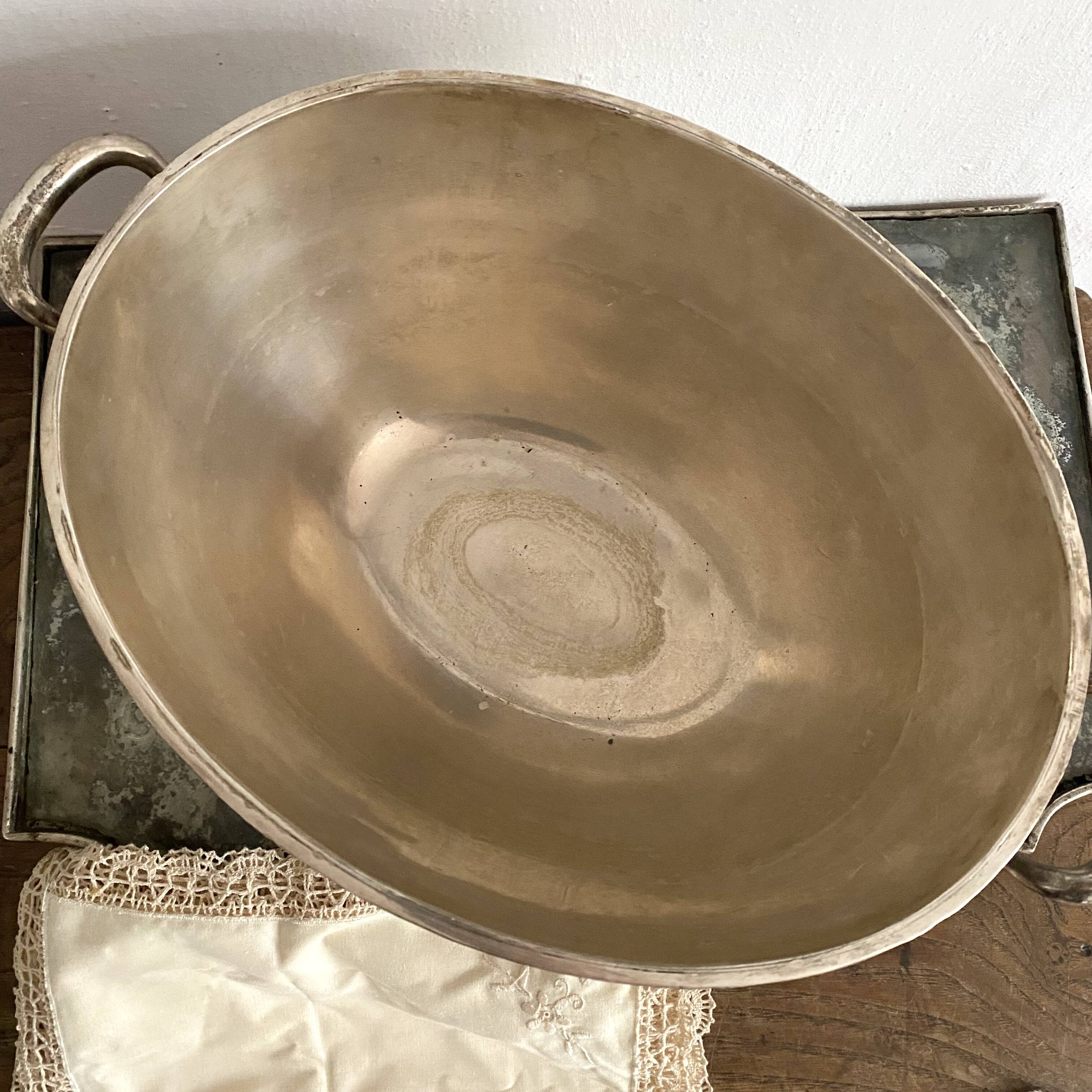 Champagne bucket, engraved silver cooler