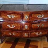 Louis XV Period Commode Stamped Léonard Boudin - Wood Marquetry