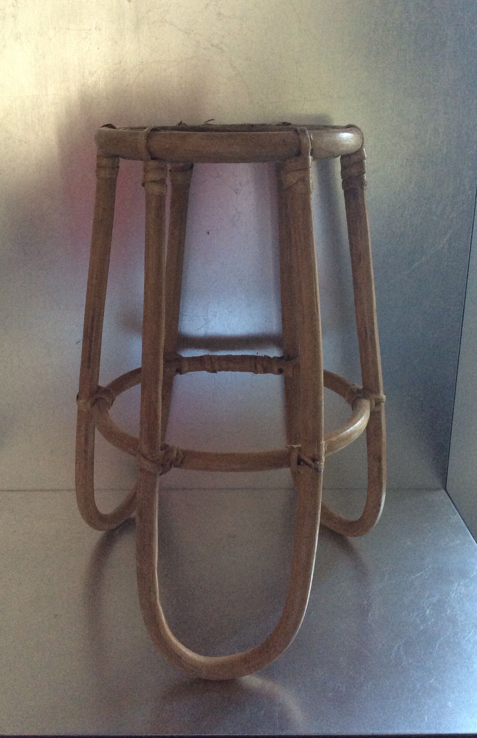 Vintage bamboo collar and wicker