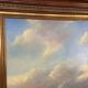 Huge oil painting on canvas Dutch school winter landscape 164x132