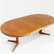 Vintage Danish round extendable dining table teak by Bramin 1960s