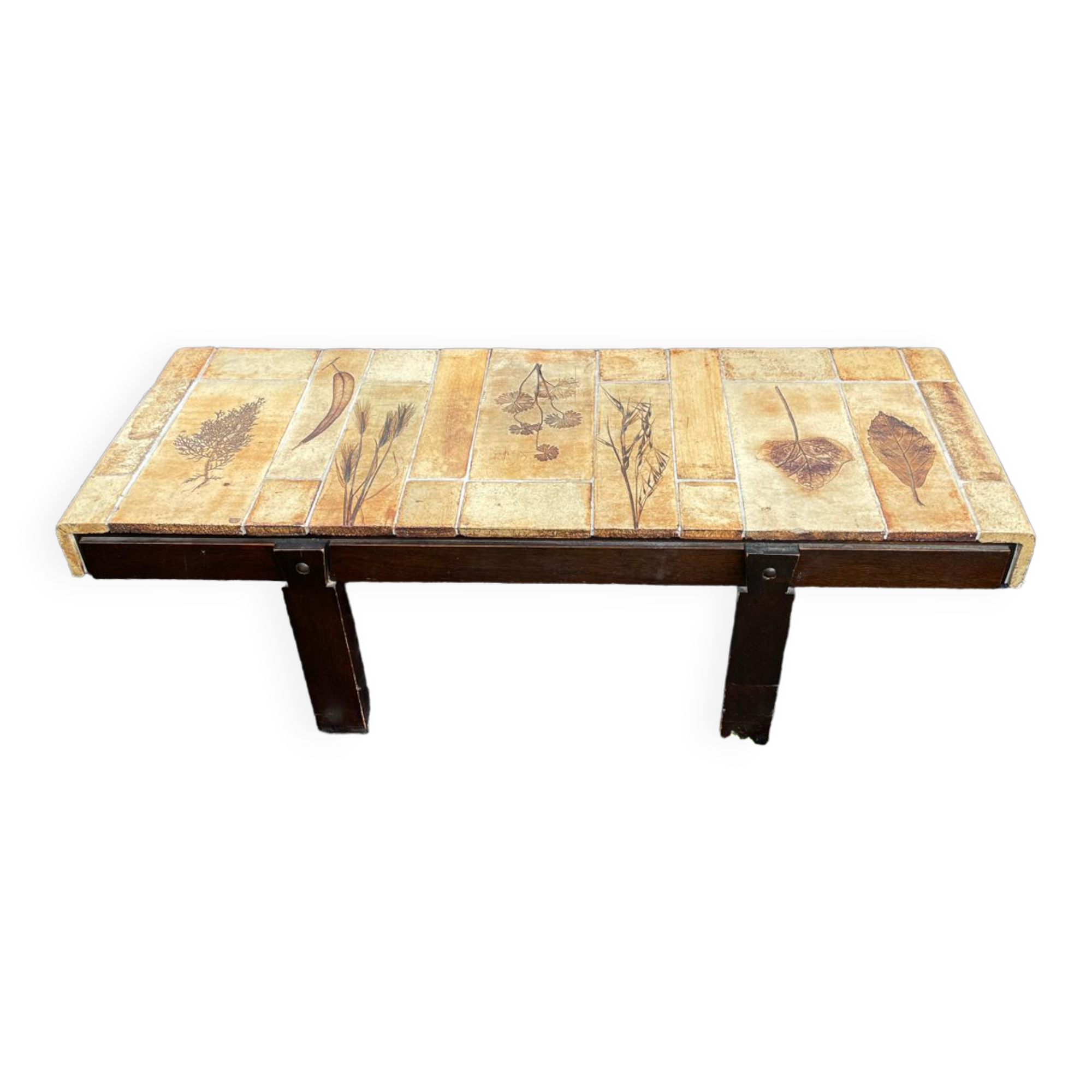 Vintage Vallauris ceramic coffee table Design Roger Capron