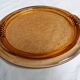 salmon-colored rosaline glass tray or dish