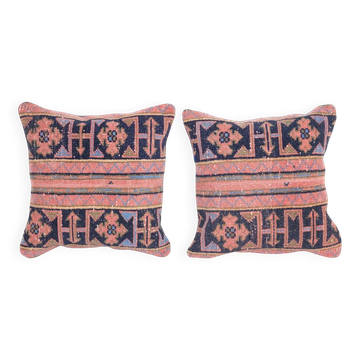 Set of 2 vintage Turkish cushion covers 51x51 cm