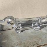 Crystal art dachshund dog tray Vannes Le Chatel