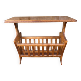 Magazine rack, side table, wood, vintage, 60s