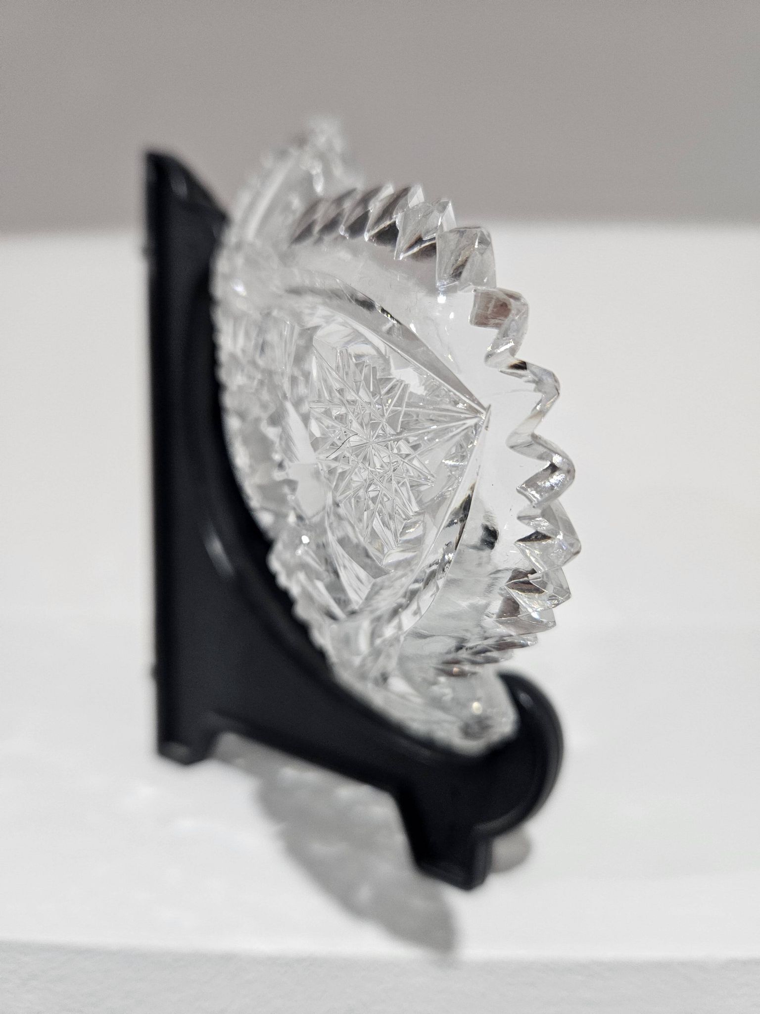 Starry Pattern Crystal Bowl, American, American Brilliant Cut Glass, 1920s.