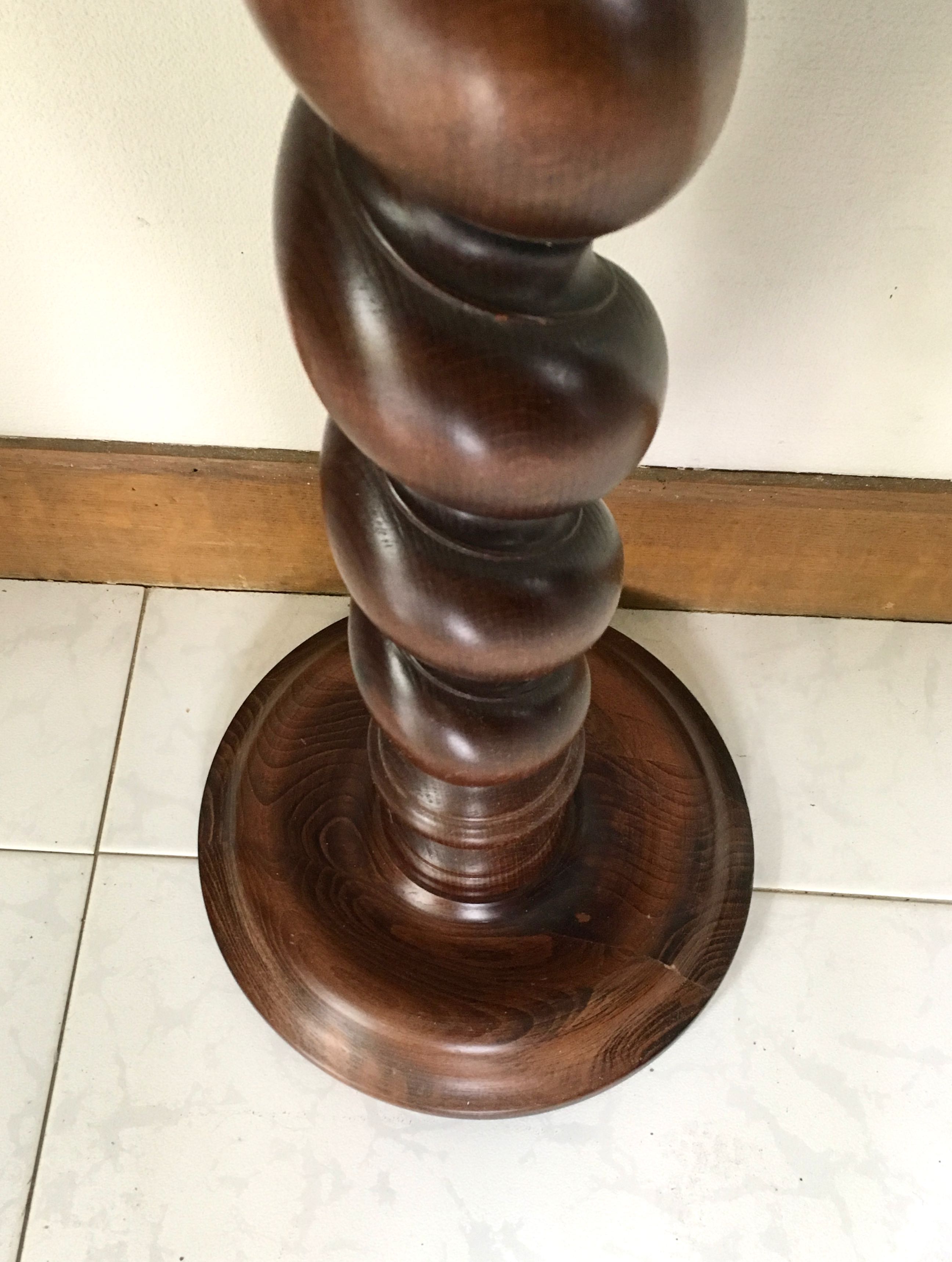 Side table in walnut turned 50s