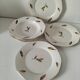 7 assiettes plates et creuses en faïence opaque Digoin Sarreguemines Nemours