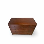 Commode en noyer burl art déco italien, années 1850.