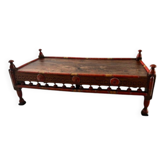 Vintage Wooden Coffee Table, Pakistan, 1920s