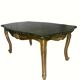 Green marble and carved gilded wood coffee table – Louis XV style