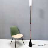 Glass, Brass, Aluminum, Copper and Iron Floor Lamp, 2021