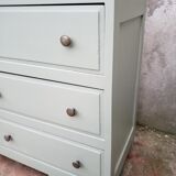 Commode asymétrique vintage vert lichen