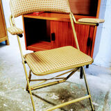 Folding gold arm chair