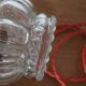 Moulded glass hanging lamp