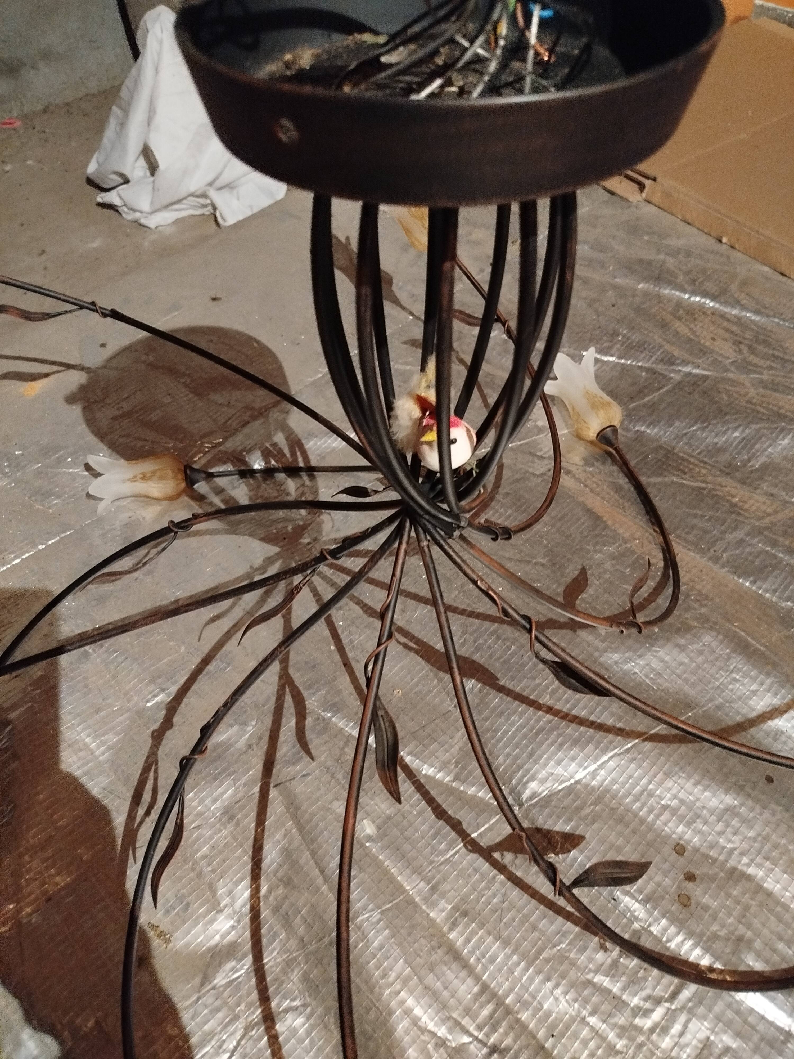 Wrought iron chandelier