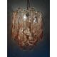 Murano Glass "Spider" Sputnik Chandelier in Pink and White