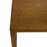 Minimalist vintage teak wood small solid bench