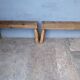 Paire 2 bancs / tabourets bois massif patiné