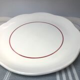 Hollow plates and vintage dessert Cream Raspberry Line