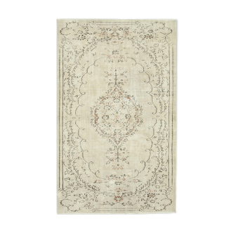 Tapis beige oriental unique en son genre fait à la main 157 cm x 256 cm - 38949