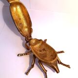 Ashtray with lid in the shape of a beetle in gilt bronze