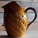 Vintage "Mireille" honey yellow ceramic pitcher – Tufted decor