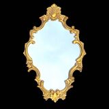Gold wall mirror – Hollywood Regency style inspired by Louis XV - H70 cm