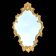 Gold wall mirror – Hollywood Regency style inspired by Louis XV - H70 cm