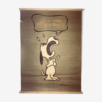 Affiche Snoopy "Assez"