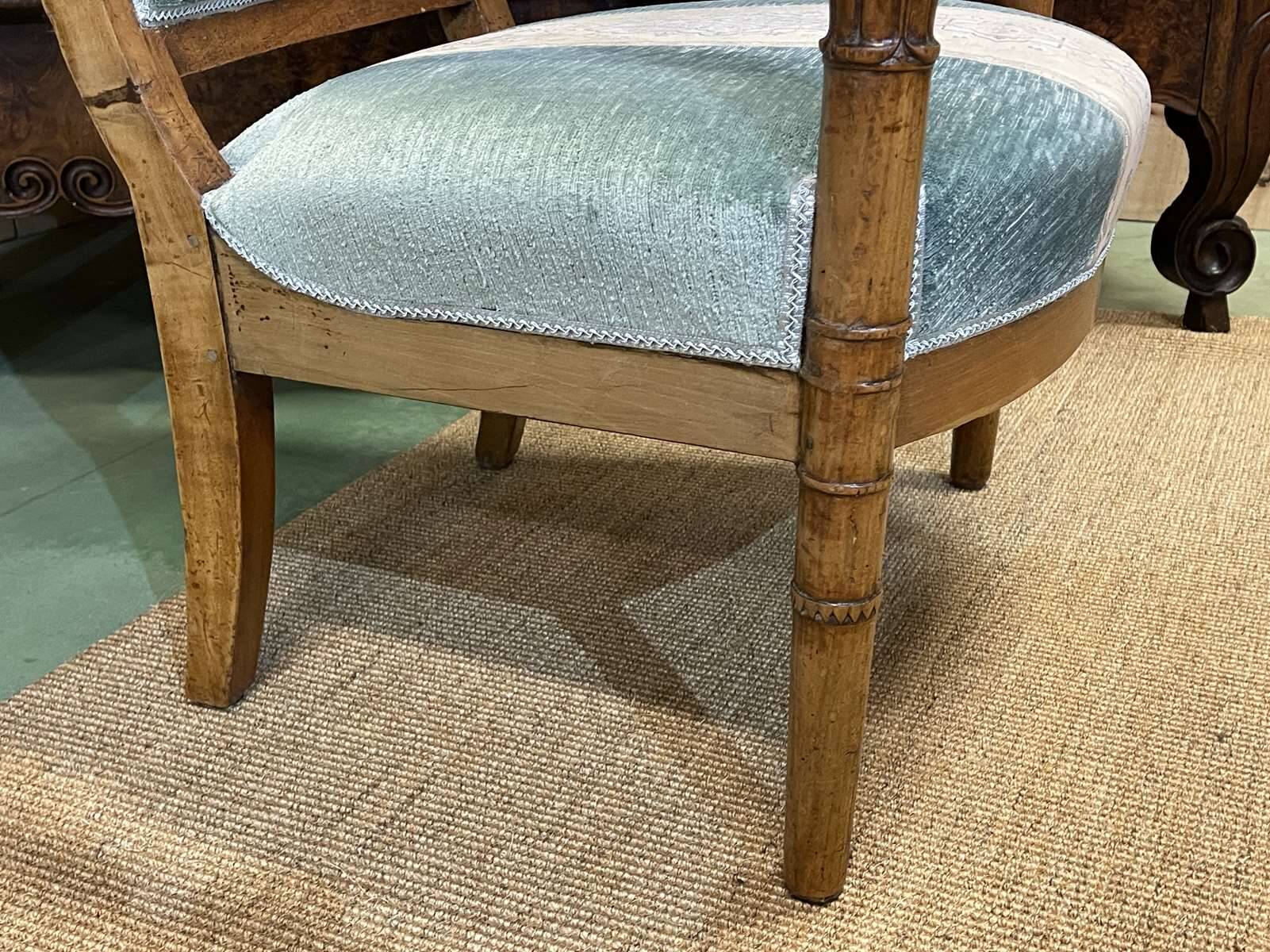 Restoration period armchair in 19th century cherry