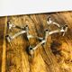 Chrome metal candle holders. Set of 3.