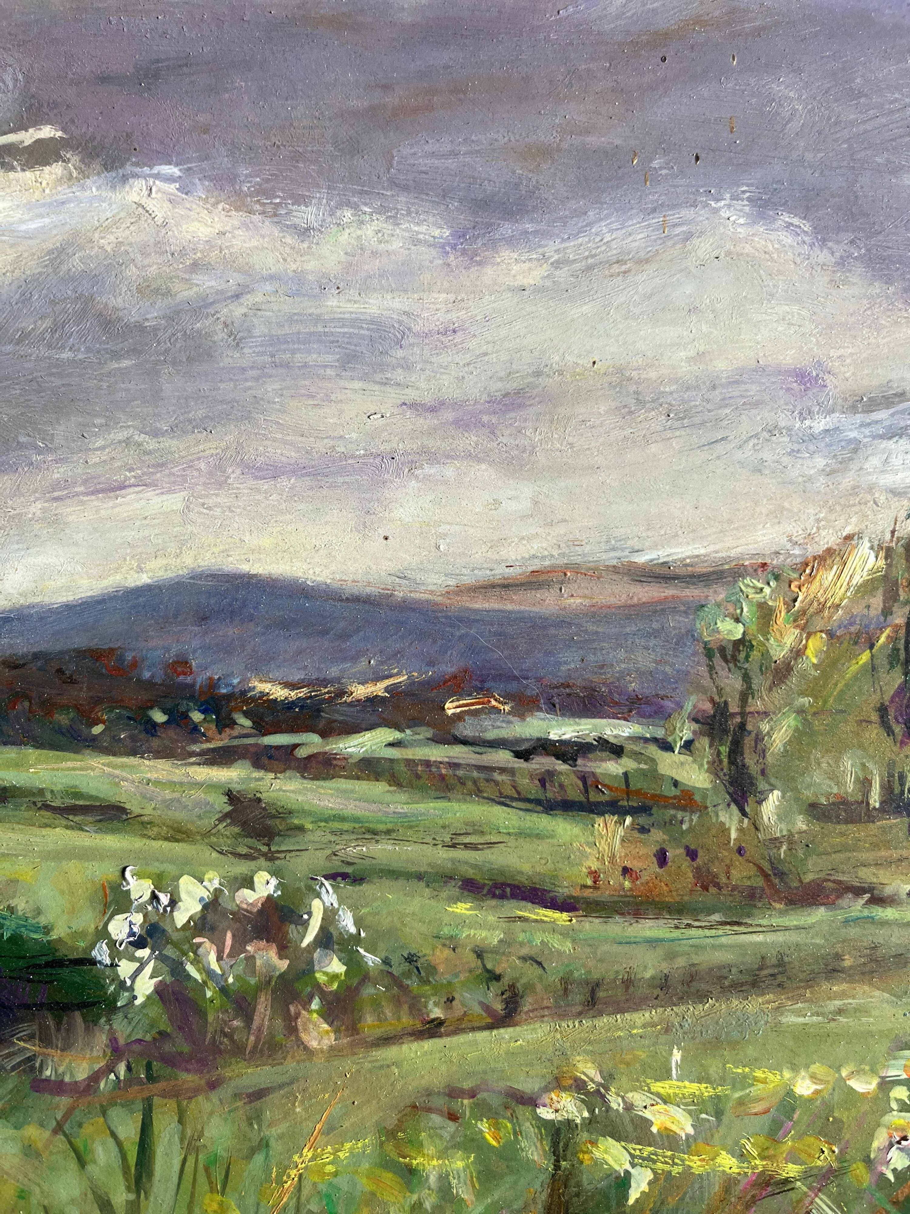 Tableau HSP "Windy Prairie" signed Guignaux? 20th century.
