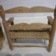 Wooden bench and stool and straw for doll