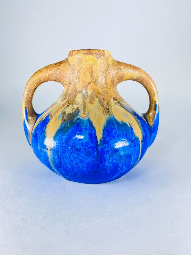 Vase Boule Gilbert Méténier blue Gannat