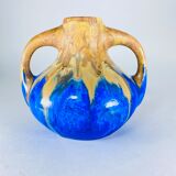 Vase Boule Gilbert Méténier bleu Gannat