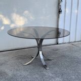 Italian design glass table from the 80s