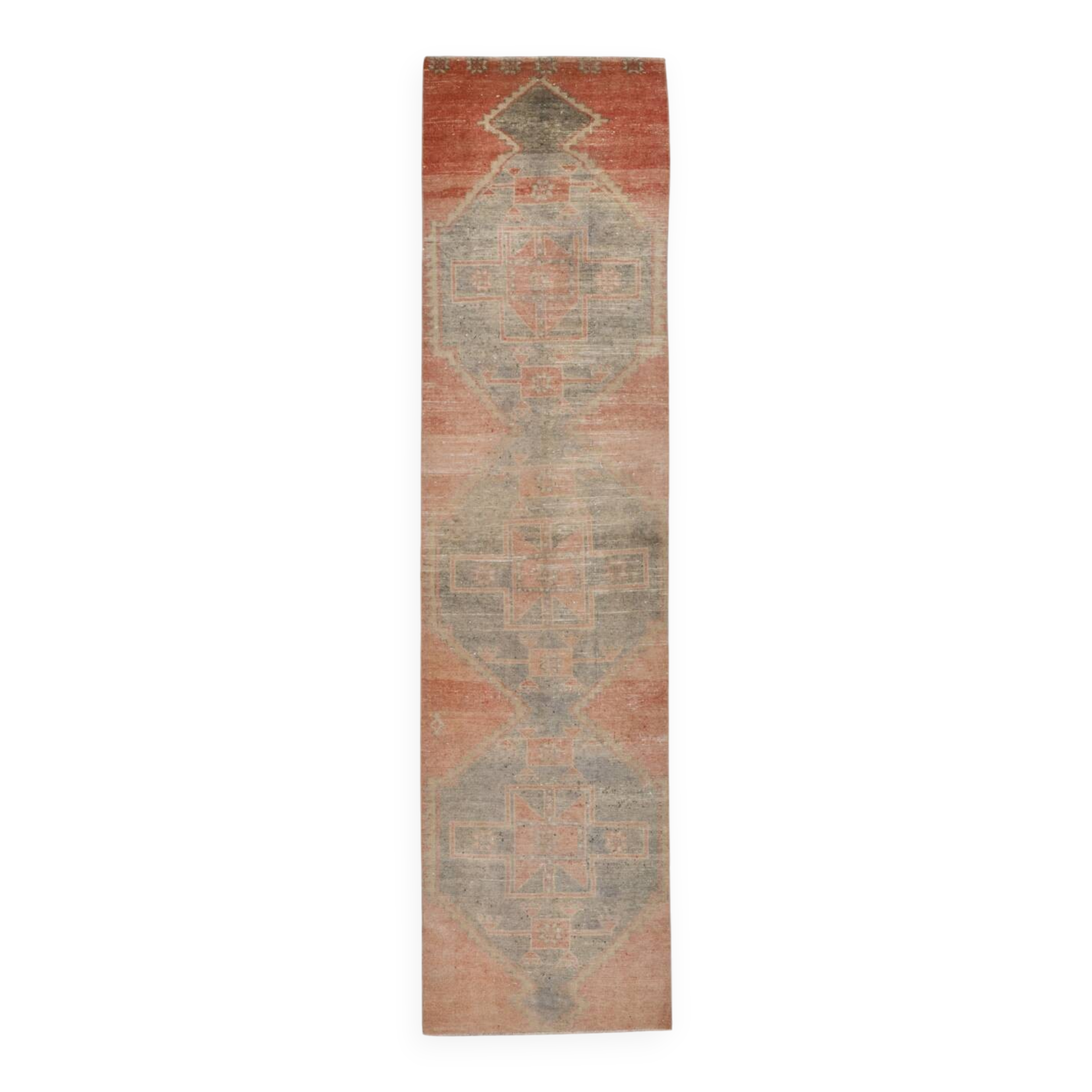 Rug For Hallway Turkish Vintage Runner Rug, 86x341Cm